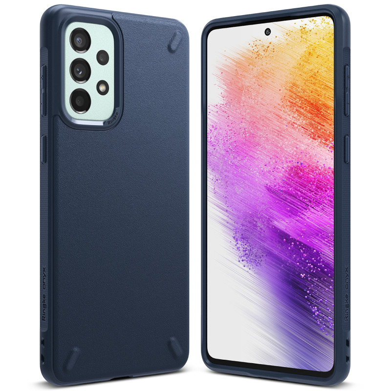 
Patvarus ir lankstus dėklas, skirtas Galaxy A73 Onyx tamsiai mėlynai
