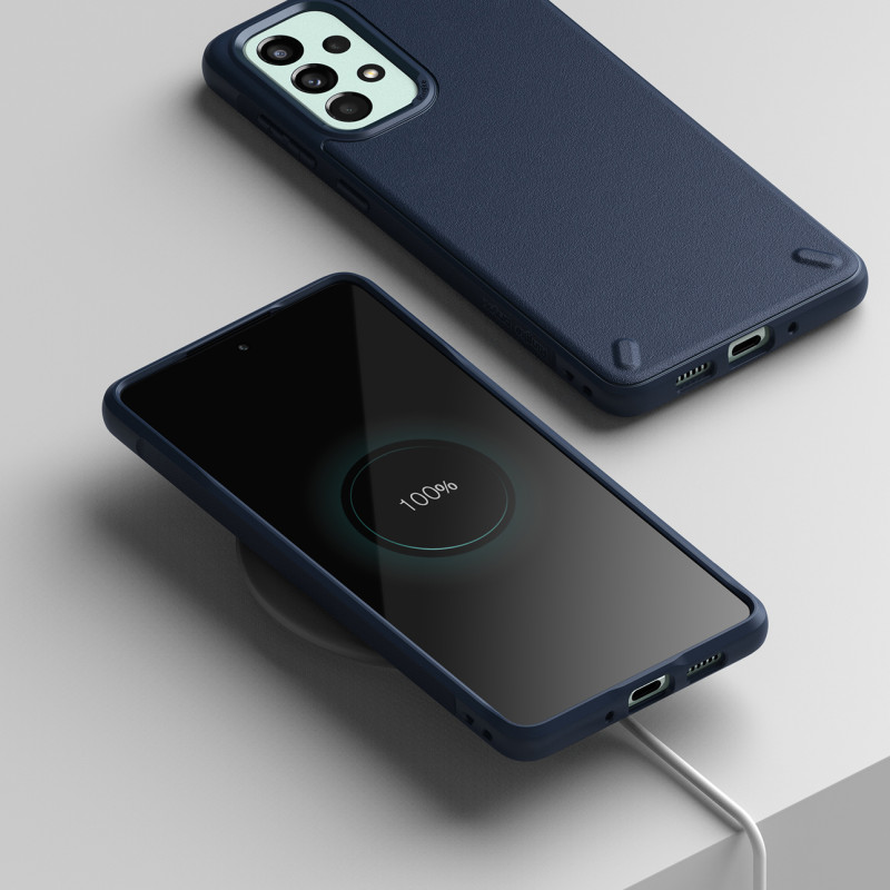 Patvarus ir lankstus dėklas, skirtas Galaxy A73 Onyx tamsiai mėlynai