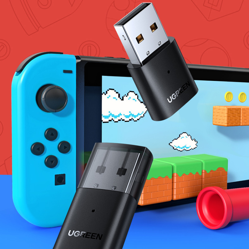 Bluetooth siųstuvo adapteris Playstation Nintendo Switch ausinėms, juodas