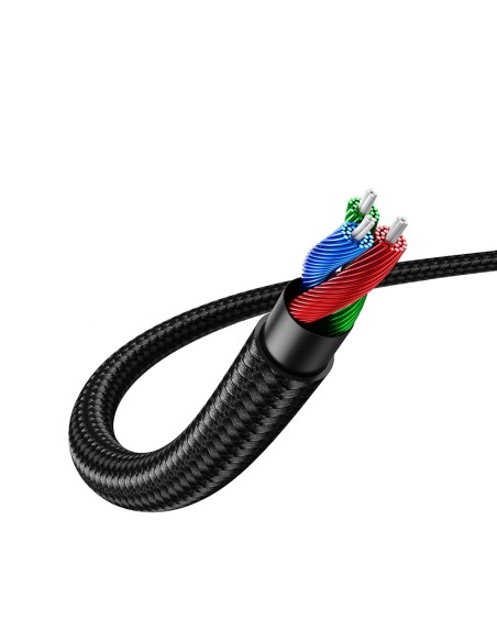 
Kabelis garso kampinis kabelis 2x mini lizdas 3,5 mm 0,5 m mėlynas
