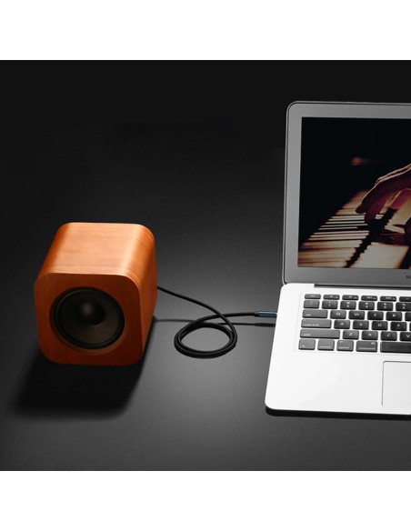 
Kabelis garso kampinis kabelis 2x mini lizdas 3,5 mm 0,5 m mėlynas
