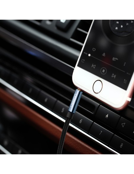 
Kabelis garso kampinis kabelis 2x mini lizdas 3,5 mm 0,5 m mėlynas
