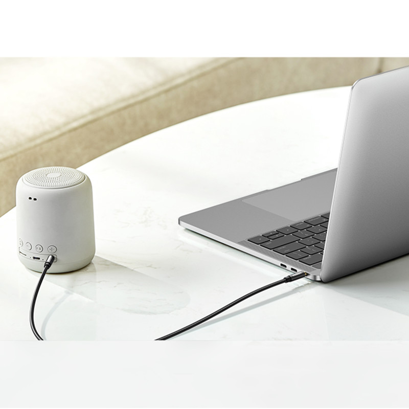 
Kabelis garso kampinis kabelis 2x mini lizdas 3,5 mm 0,5 m mėlynas
