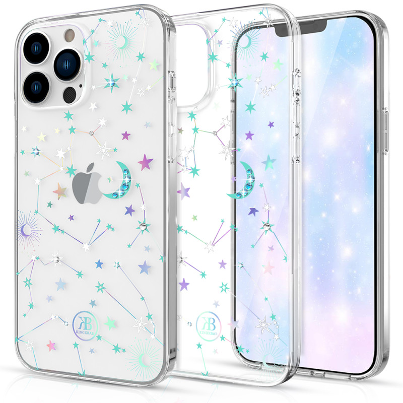 Apsauginis dėklas iPhone 13 Pro Max su Swarovski Crystals Lucky Series Zodiac skaidrus