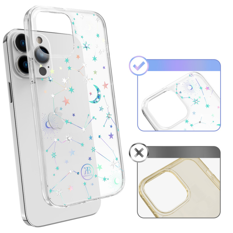 Apsauginis dėklas iPhone 13 Pro Max su Swarovski Crystals Lucky Series Zodiac skaidrus