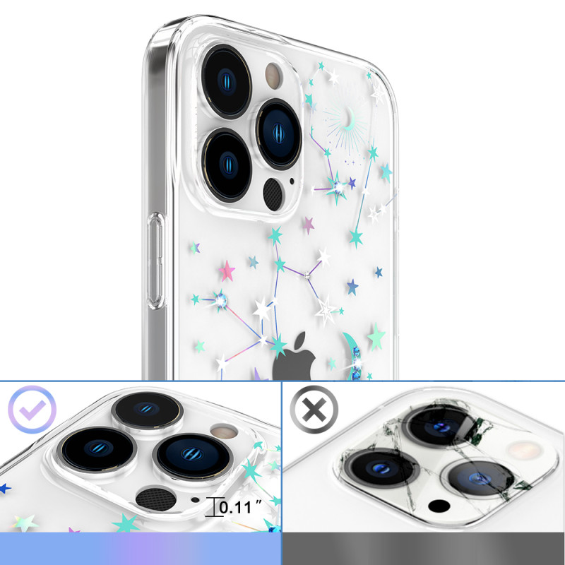 Apsauginis dėklas iPhone 13 Pro Max su Swarovski Crystals Lucky Series Zodiac skaidrus