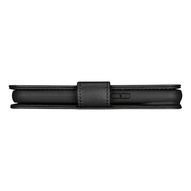 Dėklas 2 viename odinis atverčiamas dangtelis iPhone 14 Pro anti-RFID alyvos vaško piniginės dėklas juodas