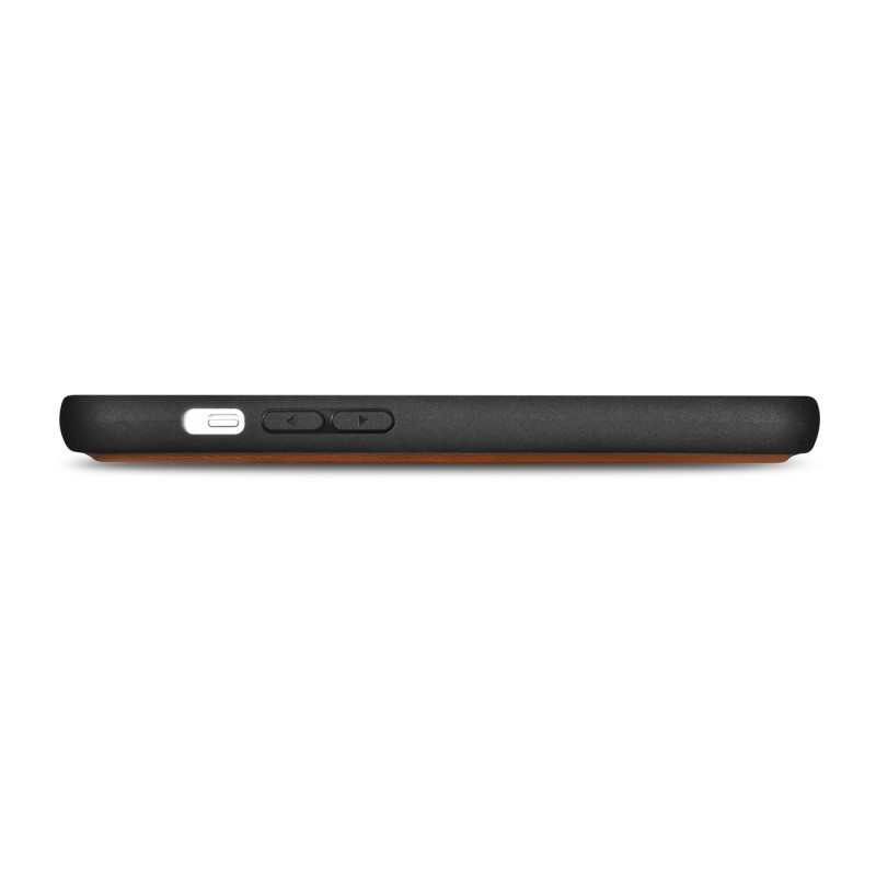 2 viename odinis atverčiamas dangtelis iPhone 14 Pro anti-RFID piniginės dėklas, rudas