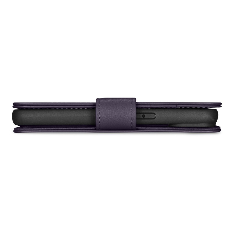 2 viename odinis atverčiamas dangtelis iPhone 14 Plus Anti-RFID piniginės dėklas Tamsiai violetinis