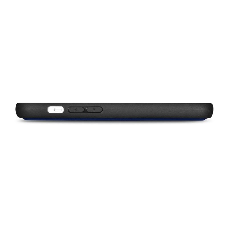 2 viename odinis atverčiamas dangtelis iPhone 14 Pro Max Anti-RFID piniginės dėklas, mėlynas