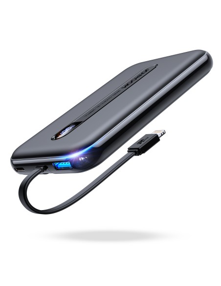 Maitinimo bankas su įmontuotu kabeliu Iphone Lightning 10000mAh PD QC3.0 juodas Maitinimo bankas su įmontuotu kabeliu Iphone Lightning 10000mAh PD QC3.0 juodas