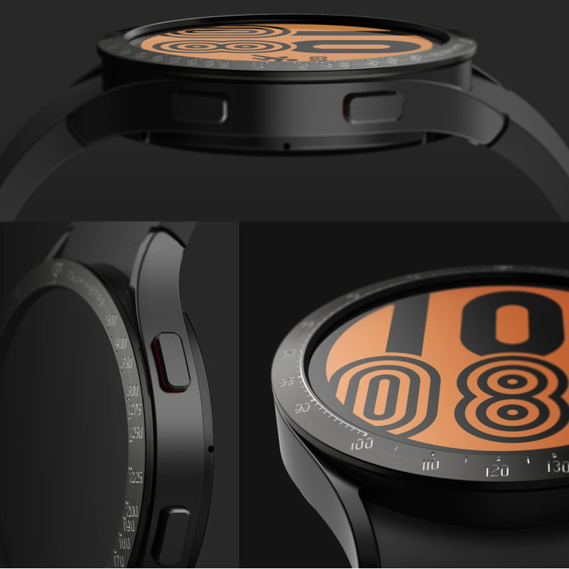 Apsauginis žiedas „Galaxy Watch“ 4/ 5 40 mm rėmelio formos nerūdijančio plieno juodas žiedas