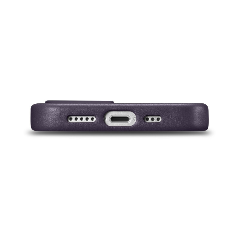 Natūralios odos dėklo dangtelis iPhone 14 Plus MagSafe Case Oda tamsiai violetinė