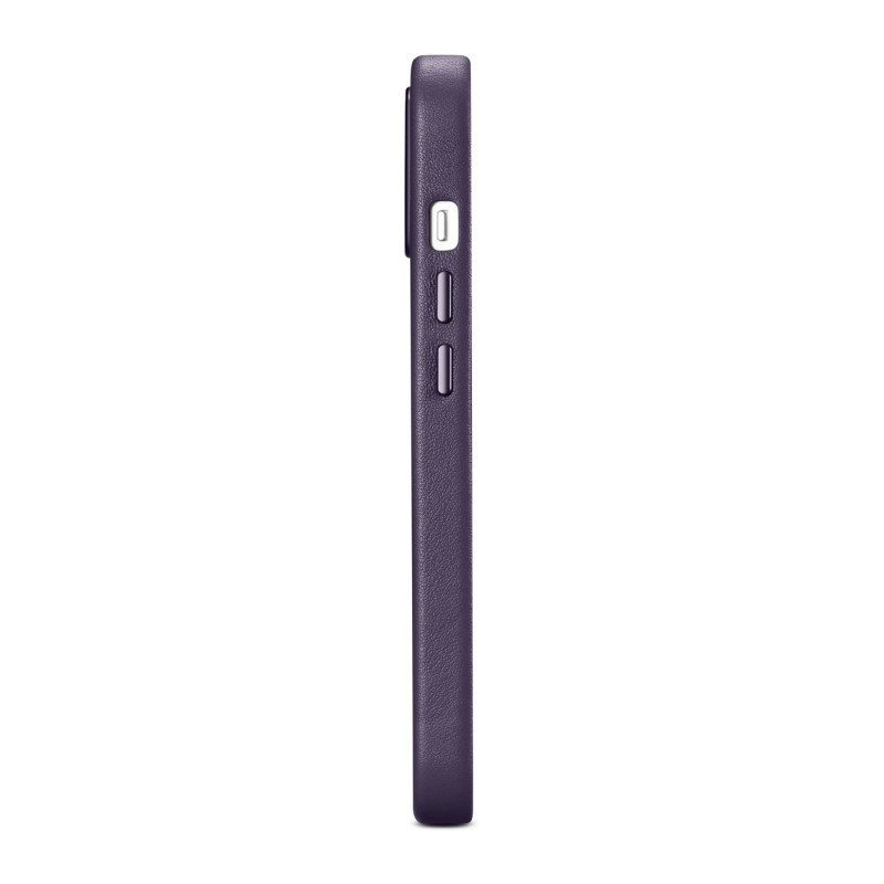 Natūralios odos dėklo dangtelis iPhone 14 Plus MagSafe Case Oda tamsiai violetinė