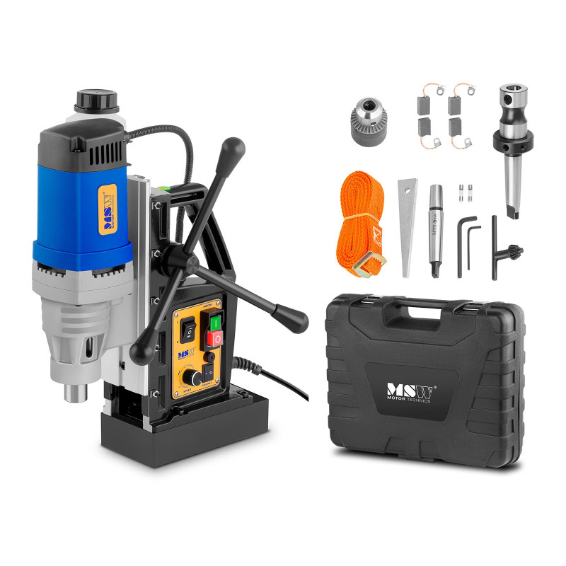 Magnetinis grąžtas su magnetine pėdele + lagaminas 1380W MSW-MD32-PRO