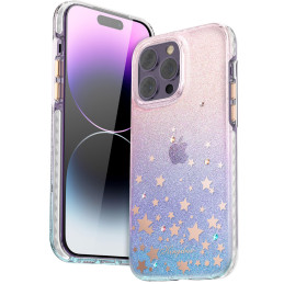 
iPhone 14 Pro Max Heart Star serijos ZODIAC dėklas su žvaigždėmis
