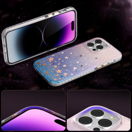 
iPhone 14 Pro Max Heart Star serijos ZODIAC dėklas su žvaigždėmis
