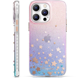 
iPhone 14 Pro Max Heart Star serijos ZODIAC dėklas su žvaigždėmis

