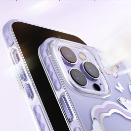 
Magnetinis dėklas su drugeliais skirtas iPhone 14 Plus MagSafe Butterfly Series mėlynai
