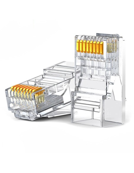 Kištukas RJ45 8P8C Cat 6 skaidrus SET 100vnt Kištukas RJ45 8P8C Cat 6 skaidrus SET 100vnt