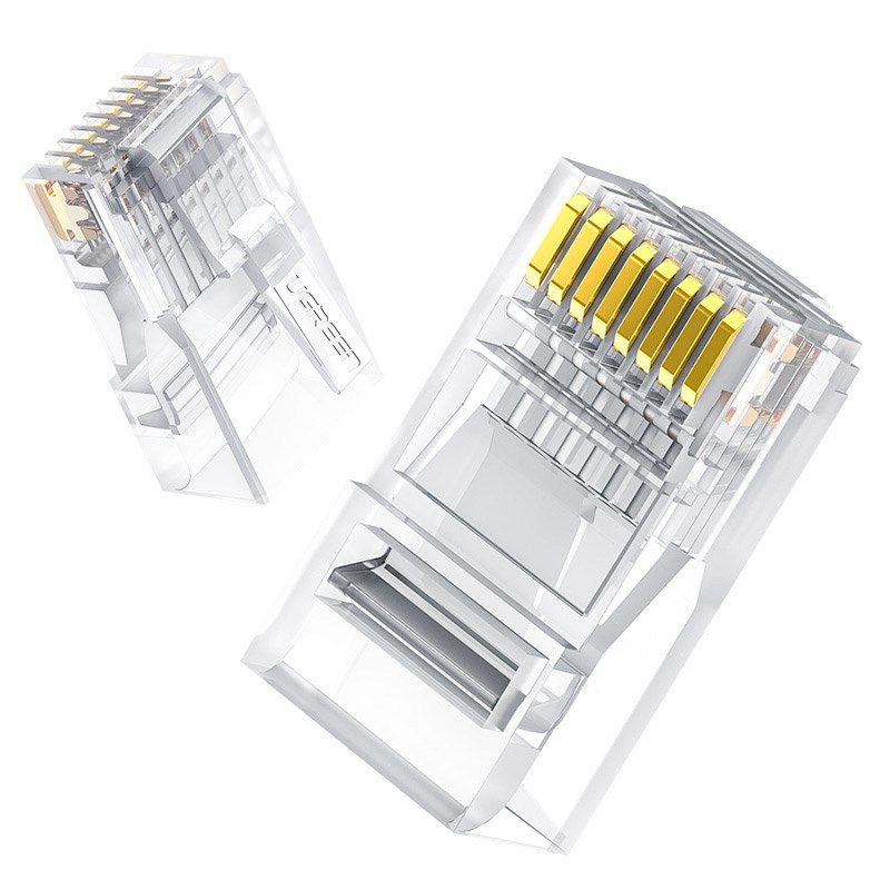 Kištukas RJ45 8P8C Cat 6 skaidrus SET 100vnt