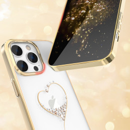 
iPhone 14 Plus dėklas dekoruotas Wish serijos auksiniais kristalais
