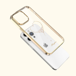
iPhone 14 Plus dėklas dekoruotas Wish serijos auksiniais kristalais
