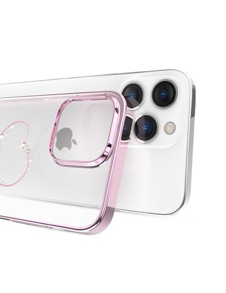 
iPhone 14 Plus dėklas dekoruotas Wish Series rožiniais kristalais
