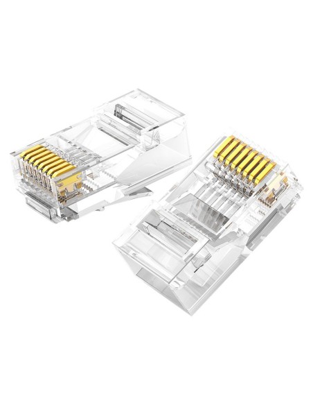 Kištukas RJ45 8P8C Cat 6 skaidrus SET 100vnt Kištukas RJ45 8P8C Cat 6 skaidrus SET 100vnt
