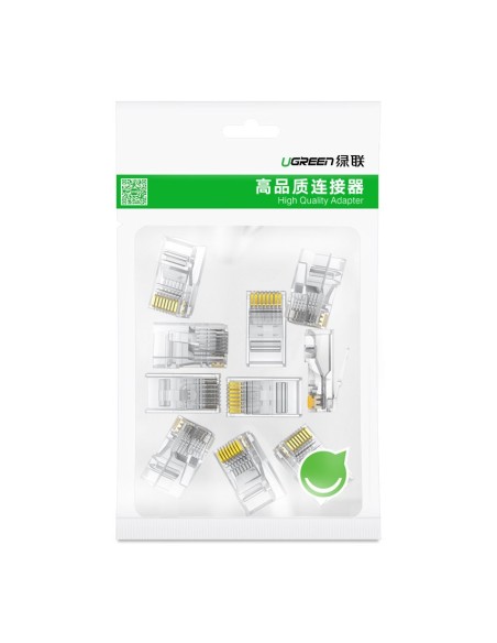 Kištukas RJ45 8P8C Cat 6 skaidrus SET 100vnt Kištukas RJ45 8P8C Cat 6 skaidrus SET 100vnt