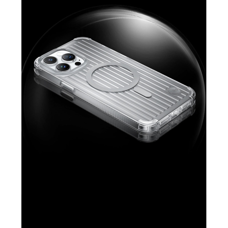 Magnetinis dėklas iPhone 14 Plus MagSafe PQY Go Out serijos lazerinės spalvos