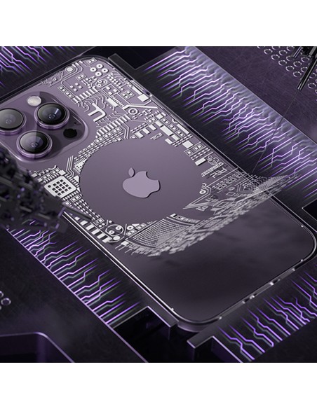 
Magnetinis dėklas iPhone 14 Pro MagSafe PQY Geek Series sidabras
