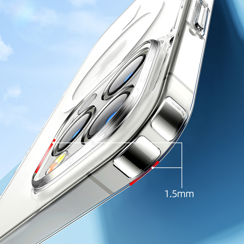 Magnetinis dėklas iPhone 14 Pro MagSafe 14D Magnetic Case skaidrus