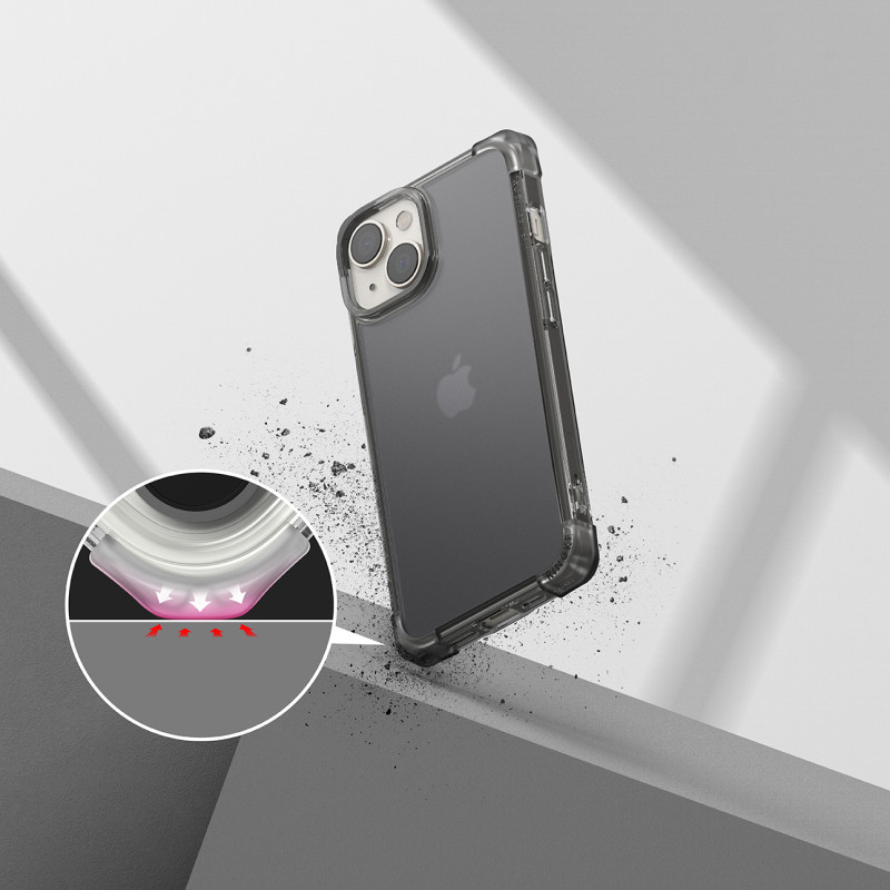 
Patvarus ir patvarus iPhone 14 Plus Fusion Bumper pilkos spalvos dėklas
