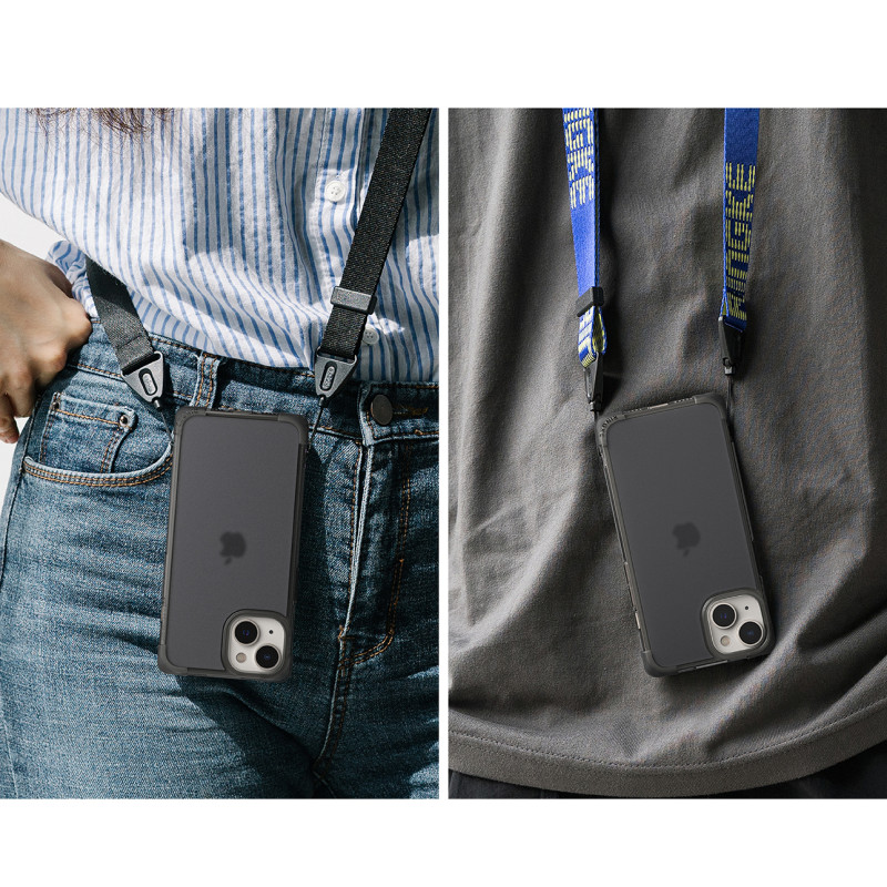 
Patvarus ir patvarus iPhone 14 Plus Fusion Bumper pilkos spalvos dėklas
