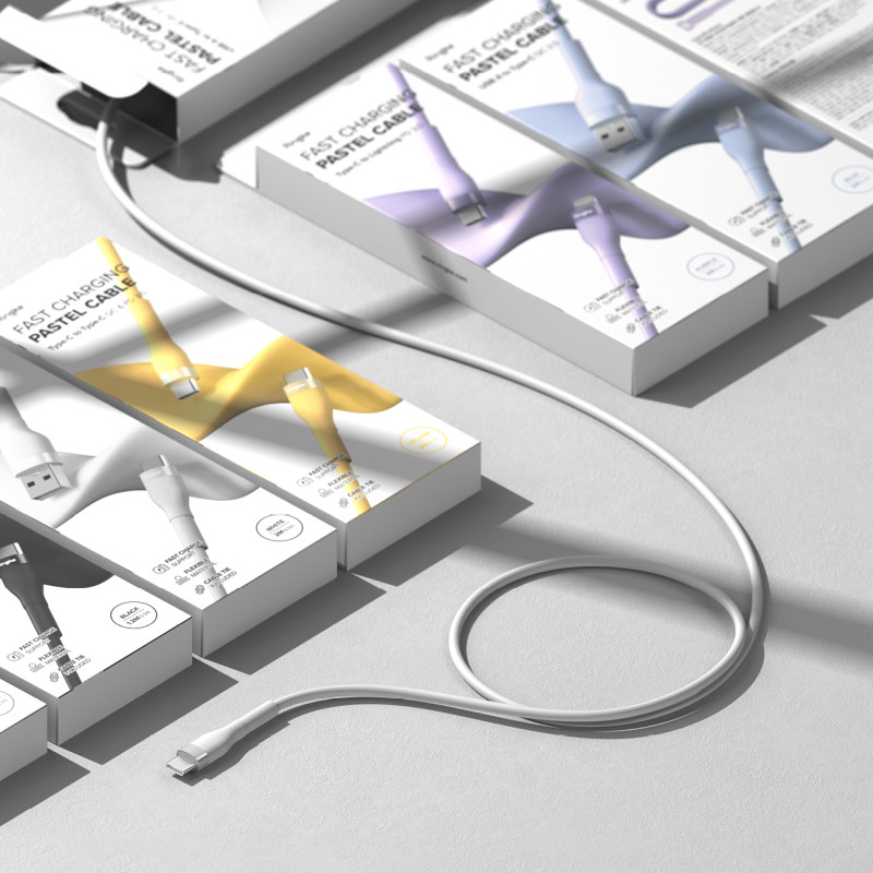 
Kabelis USB-A - USB-C 480Mb/ s 12W 2m geltonas
