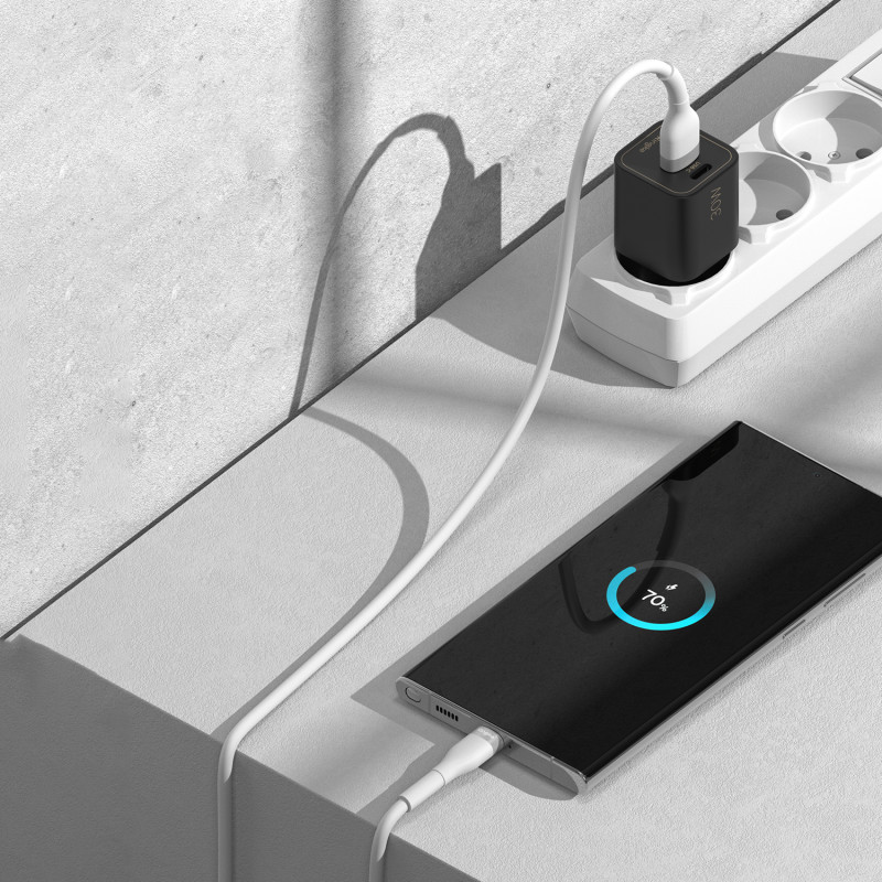 
Kabelis USB-A - USB-C 480Mb/ s 12W 2m geltonas
