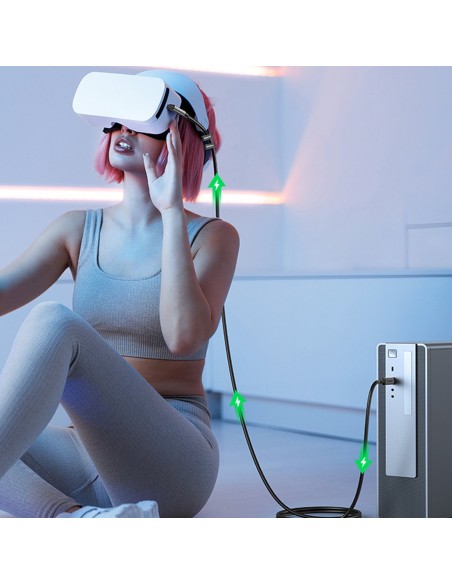 Kampinis USB-C laidas su palaikymu Oculus Quest 2 VR akiniams 60W 5m juodas
 
Kampinis USB-C laidas su palaikymu Oculus Quest 2 VR akiniams 60W 5m juodas