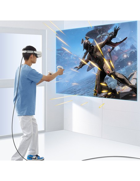 Kampinis USB-C laidas su palaikymu Oculus Quest 2 VR akiniams 60W 5m juodas
 
Kampinis USB-C laidas su palaikymu Oculus Quest 2 VR akiniams 60W 5m juodas