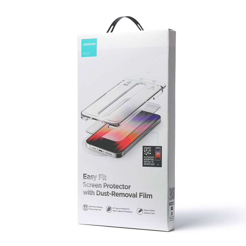 Grūdintas stiklas skirtas iPhone 14 Pro su Full Screen Easy Fit montavimo rėmeliu