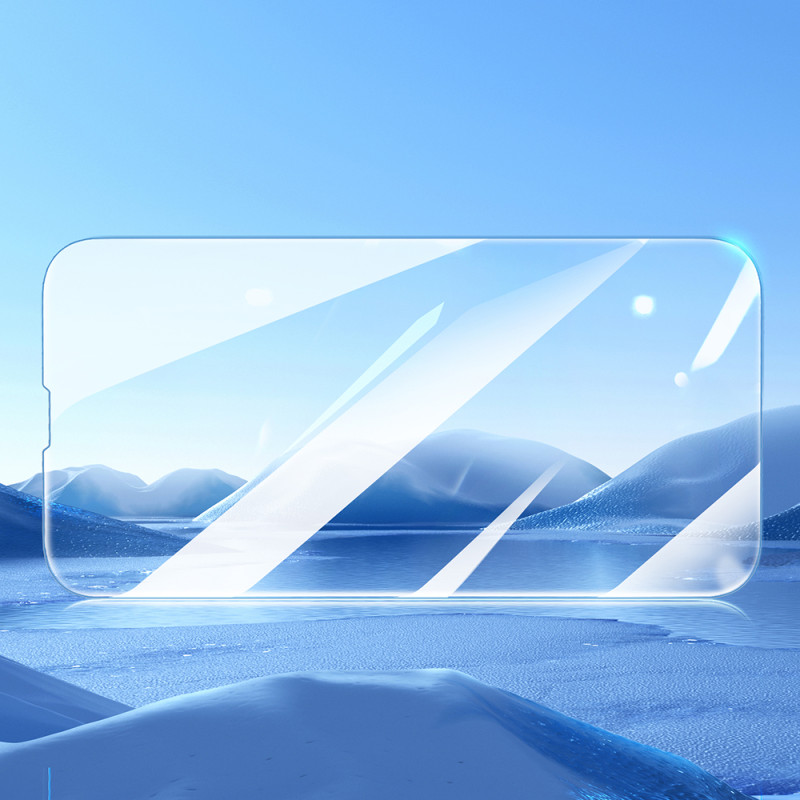 Grūdintas stiklas skirtas iPhone 14 Pro su Full Screen Easy Fit montavimo rėmeliu