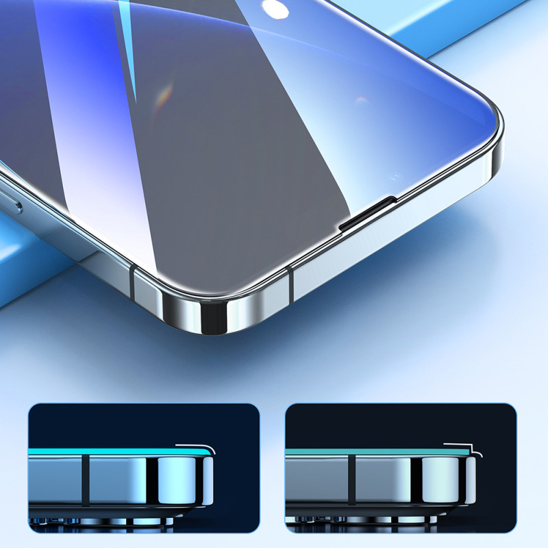Grūdintas stiklas skirtas iPhone 14 Pro su Full Screen Easy Fit montavimo rėmeliu