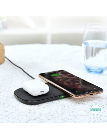 Qi belaidis įkroviklis telefonui ir Airpods 2in1 10W juodas
