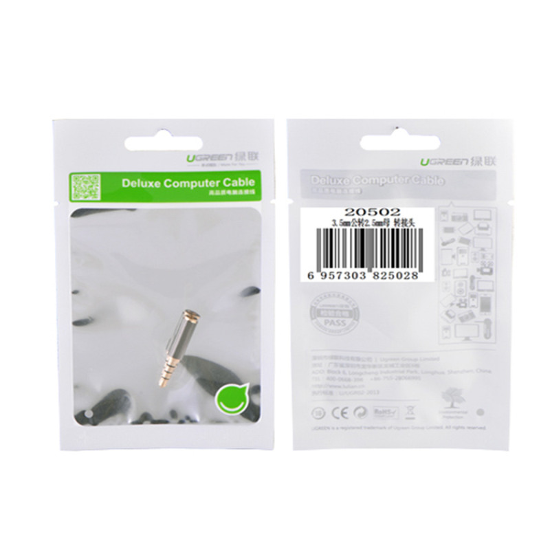 Adapterio garso lizdas 3,5 mm vyriškas lizdas 2,5 mm moteriškas juodas
