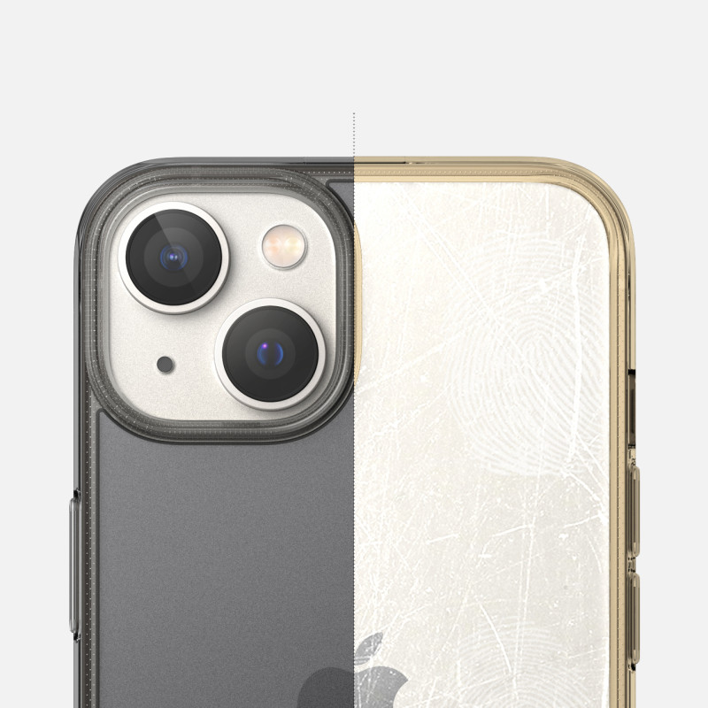 Apsauginis iPhone 14 Plus dėklo dangtelis su Fusion Matte pilku gelio rėmeliu