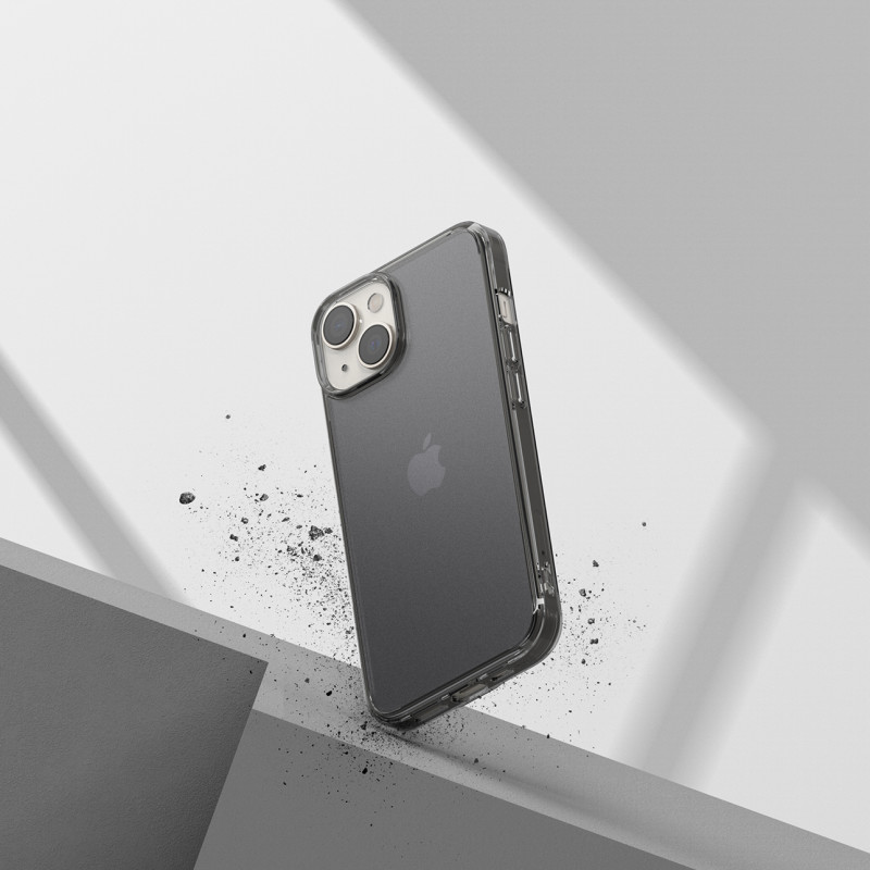 Apsauginis iPhone 14 Plus dėklo dangtelis su Fusion Matte pilku gelio rėmeliu