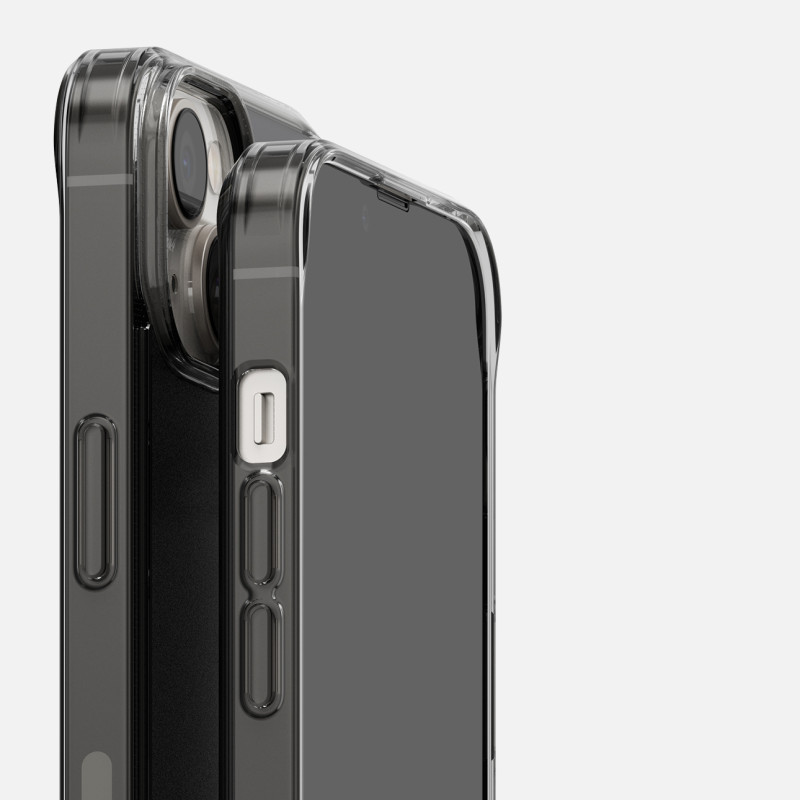 Apsauginis iPhone 14 Plus dėklo dangtelis su Fusion Matte pilku gelio rėmeliu