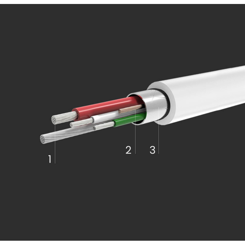 USB-C - USB-B 480Mb/ s spausdintuvo kabelis, 1m, baltas
