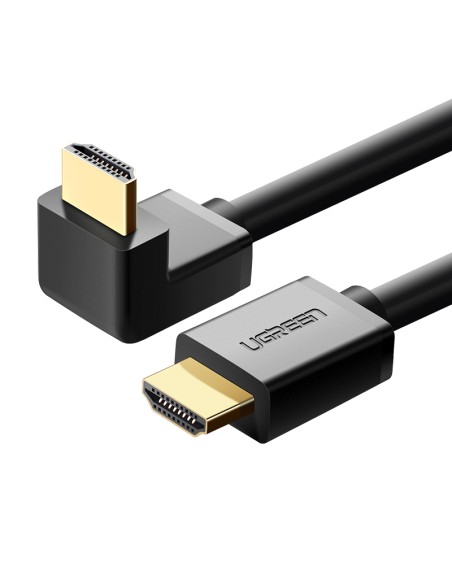 
HDMI 4K laidas su kampiniu kištuku, 2m, juodas
