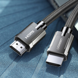 
HDMI 2.1 kabelis 8K 60Hz 48Gb/ s 3m lankstus, pintas, pilkas
